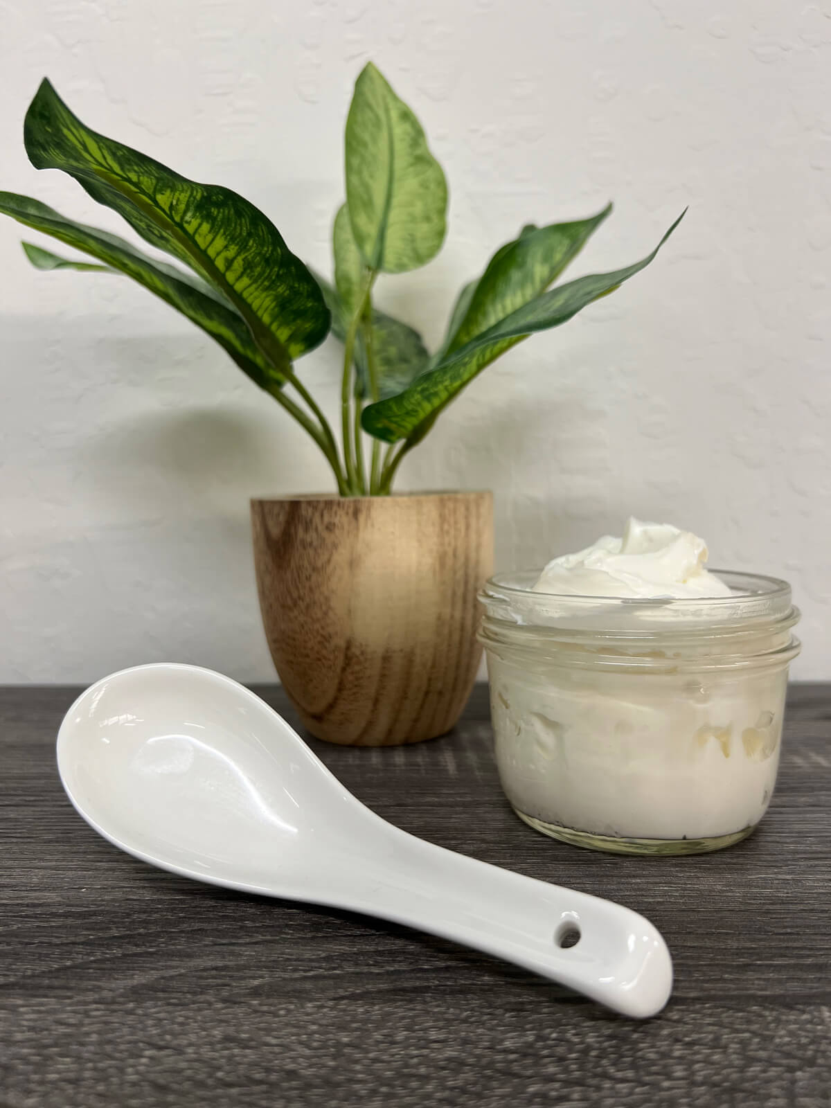 Massage cream with spoon